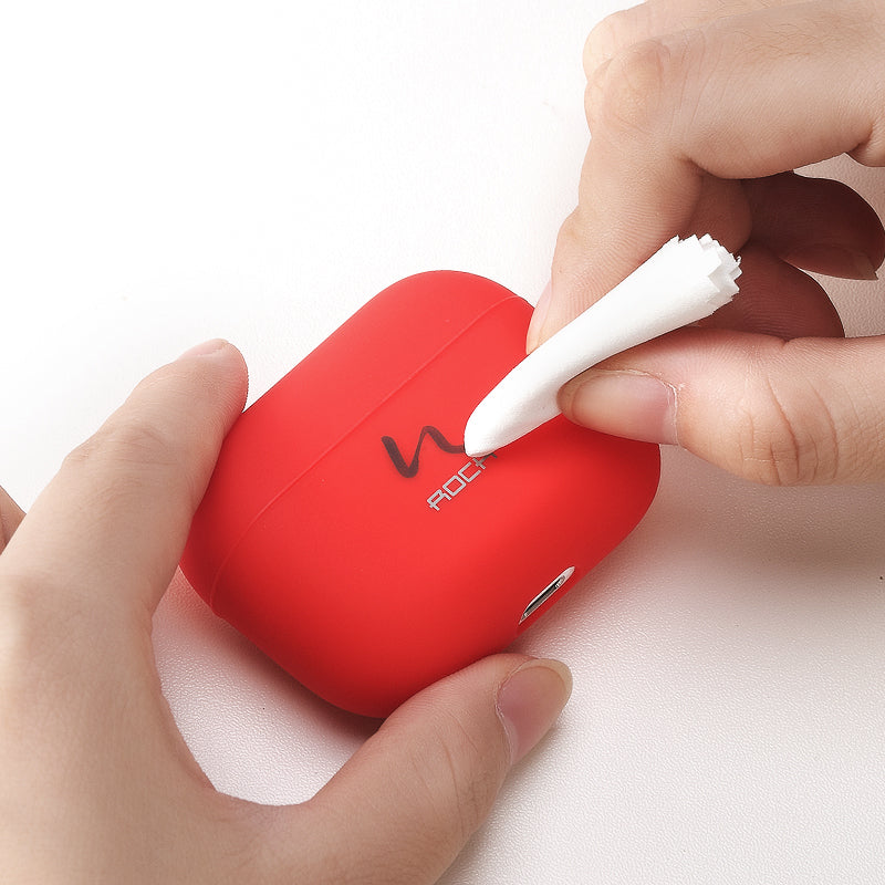 ROCK 0.8mm Ultra-thin Pure Liquid Silicone Dustproof Earphone Storage Case for Apple Airpods 3 Airpods Pro