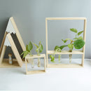 Wooden Test Tube Rack Flower Arrangement Hydroponic Plant Decorations
