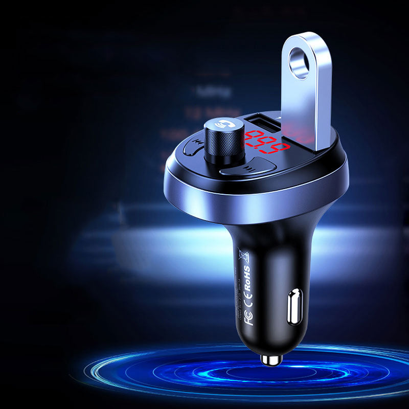 USAMS 3.1A Dual USB Digital Display bluetooth FM Transmitter MP3 Player Fast Charging Car Charger For iPhone XS 11 Pro Huawei P30 Xiaomi Mi9