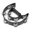 Musical Tambourine Hand Held with Double Row Metal Jingle Handle Percussion Instruments Orff Musical Instruments for Children