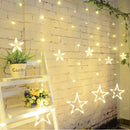 KCASA 2.5M 110-220V LED Star String Lights LED Fairy Light for Festival Christmas Curtain Decoration