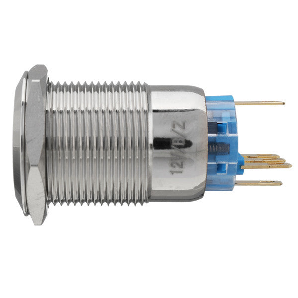 19mm 12V 5 Pin Latching Switch Self Lock Push Button Panel On-off Switch