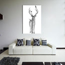 Miico Hand Painted Oil Paintings Simple Style Deer Family B Wall Art For Home Decoration Painting