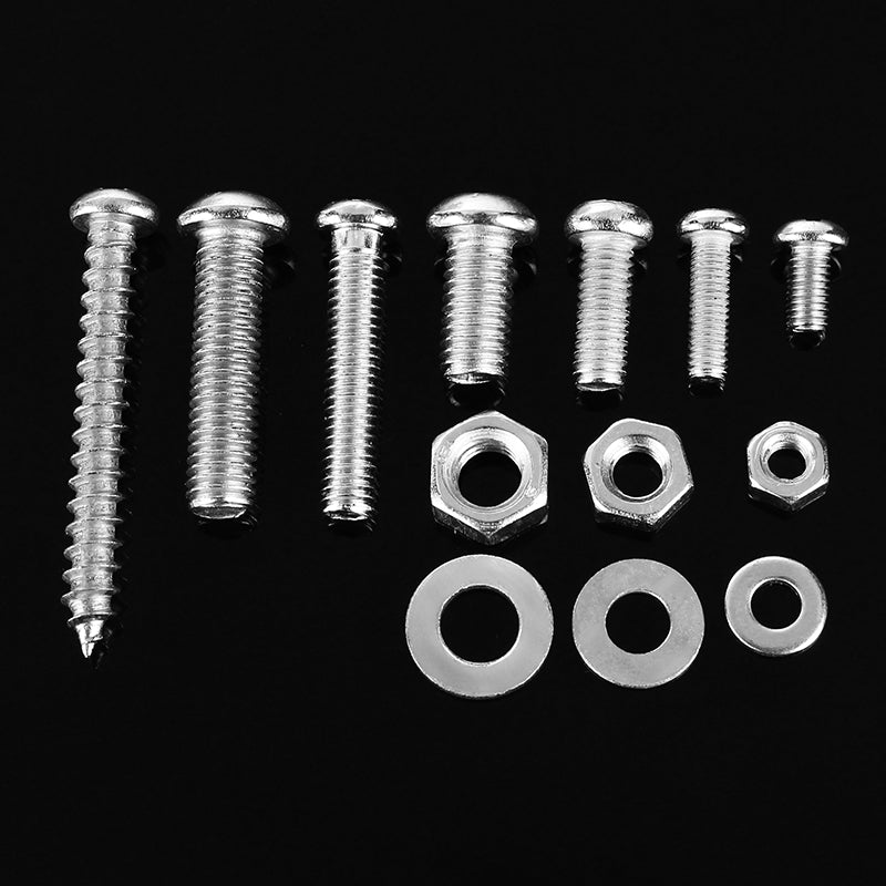 Suleve MXSP4 M3/M4/M5 Stainless Steel Phillips Round Head Screws Nuts Washers Assortment Kit 250g