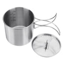 500ml Stainless Steel Cooking Pot Foldable Portable Camping Picnic BBQ Cooking Tool