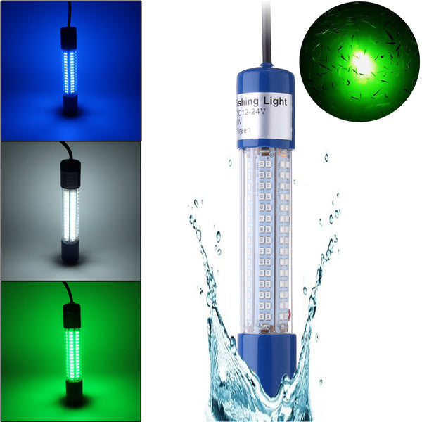 8W 12-24V 180LEDs Waterproof Underwater Lamp Fishing Light Night Fishing Bait Light Collectiong Fish