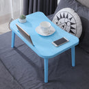 Folding Laptop Desk Notebook Table Breakfast Serving Bed Trays Adjustable Foldable with Flip Top and Legs Computer Desk Stand