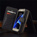 BRG Universal Removable Functional Wallet Case PU HandBag Zipper Cover for Samsung Galaxy S7