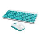 Ultra Silent Thin 2.4GHz Wireless Small Keyboard and Mouse Set Kit for Desktop Notebook