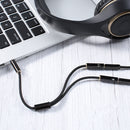 Kuulaa KL-X16 3.5mm One Male to Two Female Mic Headphone Splitter Audio Cable Adapter For Computer Microphone Cellphone
