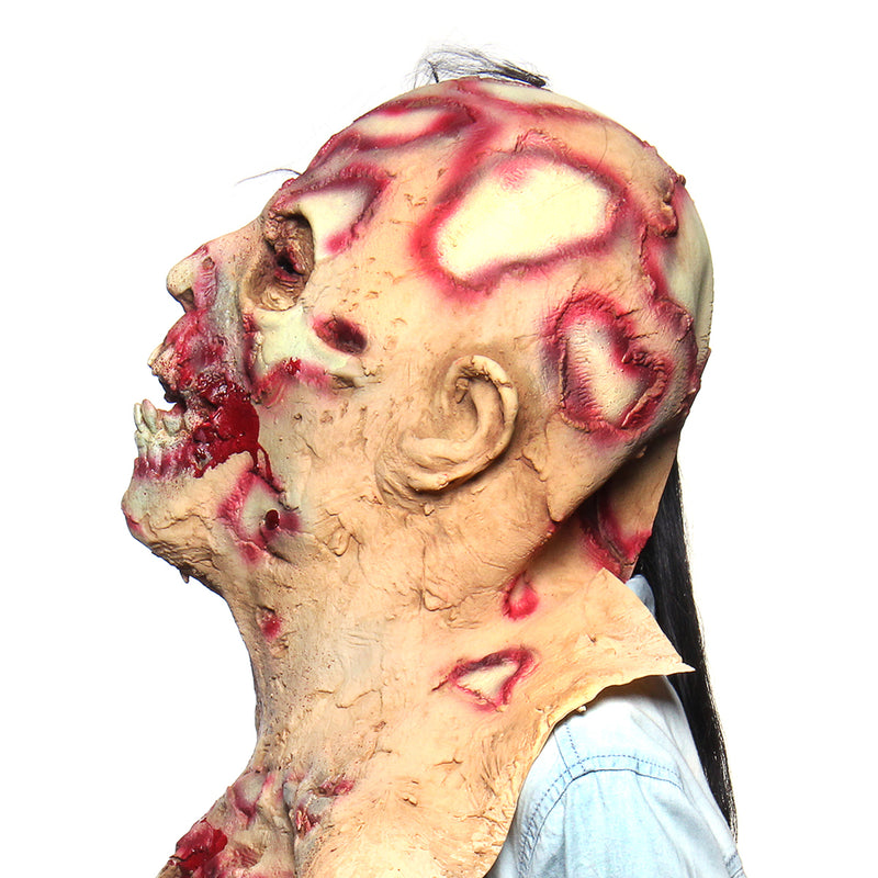 Halloween Scary Infected Zombie Adult Mask Melting Face Latex Horror Costume