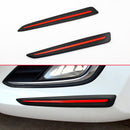 Carbon Fiber Look Car Front Rear Bumper Protector Strip Anti-Scratch Guard Strip Decoration