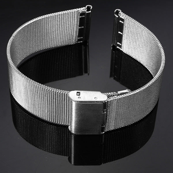 18/20/22/24mm Silver Stainless Steel Mesh Net Watch Band