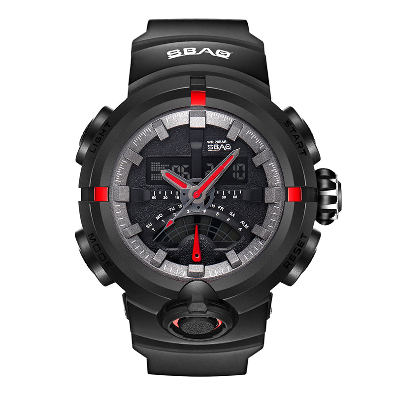 SBAO S-8012-C Dual Display Digital Watch Men Fashion Luminous Display Calendar Stopwatch Sport Watch