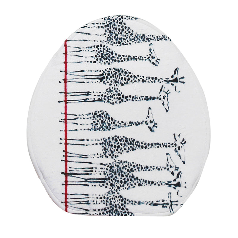 180x180cm Giraffe Bath Fabric Shower Curtains Waterproof Lid Toilet Cover Mat