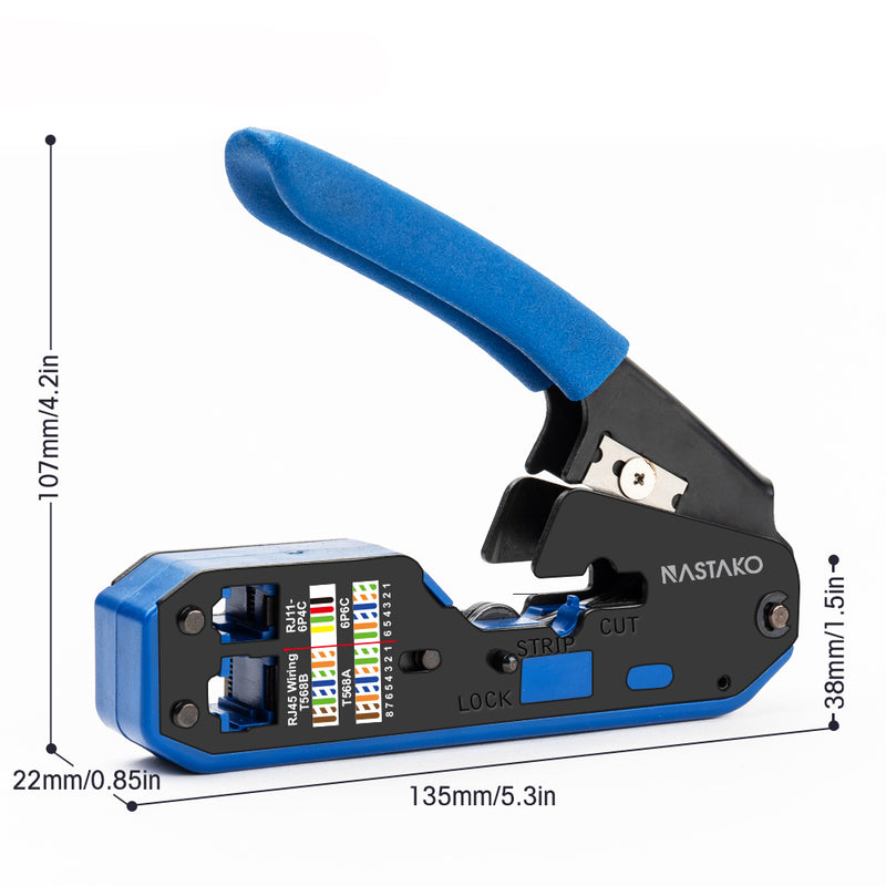 RJ45 Tool Network Crimper Crimping Tools Stripper Cuting Ethernet Cable Fit RJ45 Cat6 Cat5e Cat5 STP Plugs RJ45 Connector Cable Crimper Plier