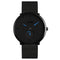SKMEI 9185 Ultra Thin Simple Casual Style Men Wrist Watch Mesh Stainless Steel Strap Quartz Watch