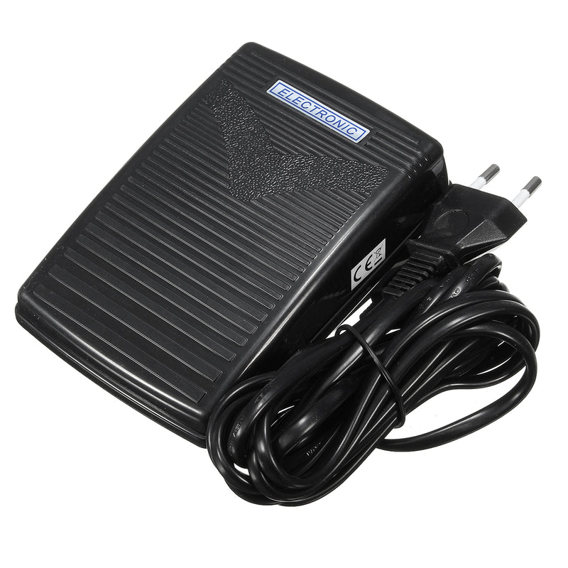 200-240V EU Plug Home Sewing Machine Foot Control Pedals With Power Cord Pedal Control Black