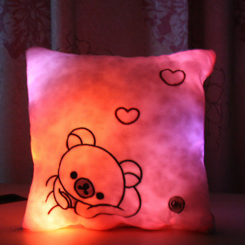 Honana Luminous Pillow Christmas Toys Led Light Plush Pillow Colorful Kids Toys Birthday Gift