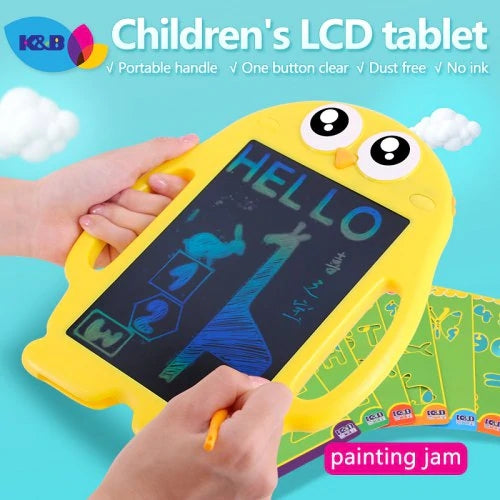 8.5 Inch Cartoon Writing Pad Tablet LCD Kid Drawing Board Yellow