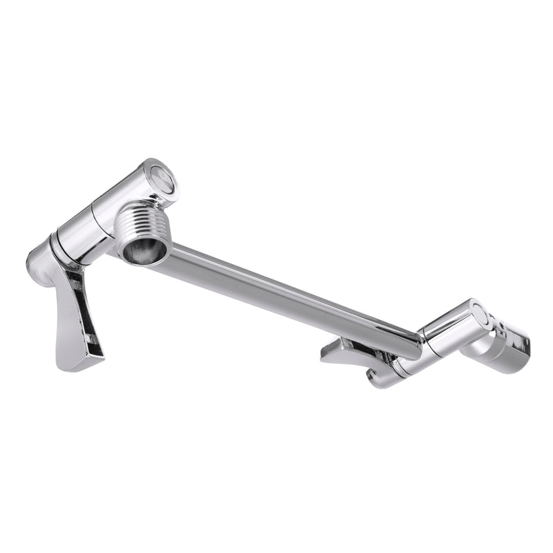 11" Solid Brass Height & Angle Adjustable Extension Shower Wall Arm Bathroom