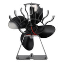 4 Blade Stove Fan Blades Heat Powered Stove Fan Eco Friendly Wood Log Burner Thermometer Fan