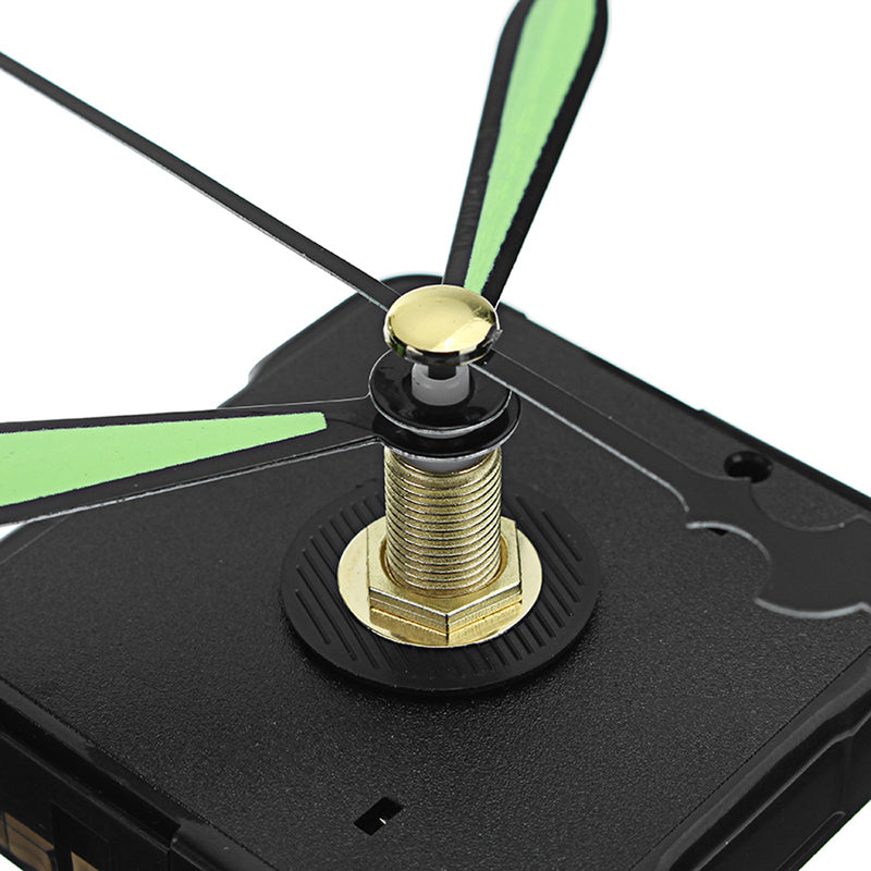 10pcs 20mm Shaft Length Green and Black Luminous Hands DIY Quartz Clock Wall Movement