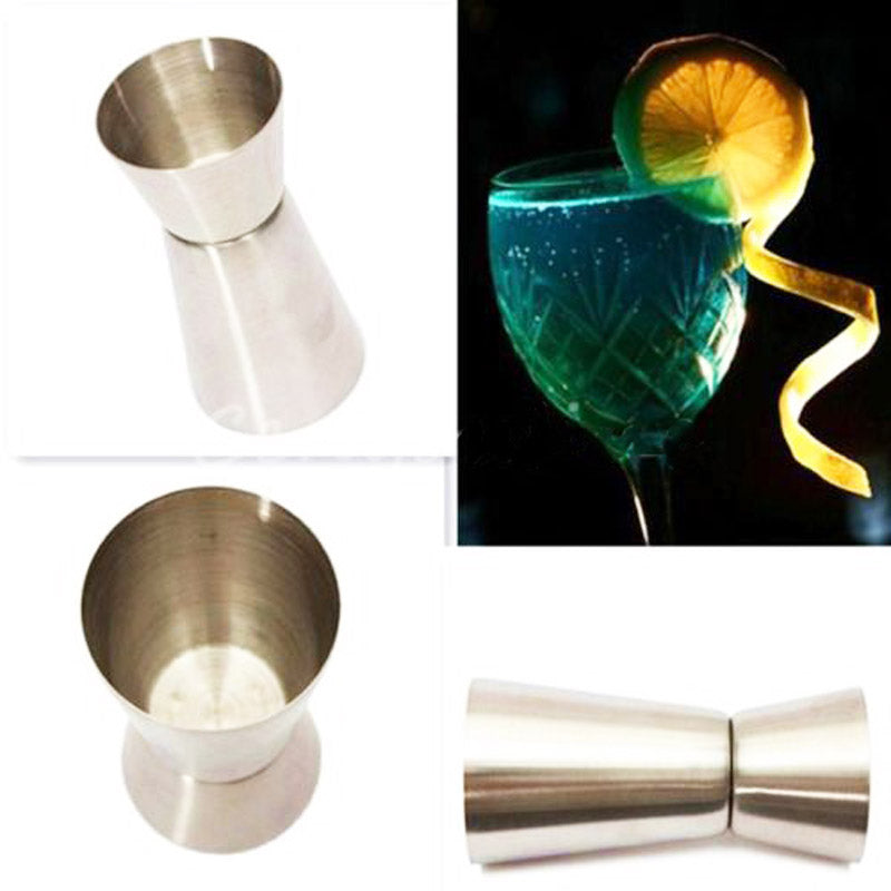 Stainless Steel Double Single Shot Measure Jigger Spirit Bar Cocktail Drink Cup