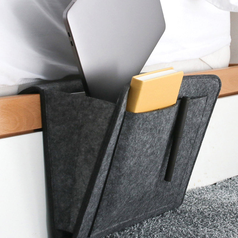 Felt Bedside Caddy Pocket Bed Organizer Storage Phone Remote Holder Bag