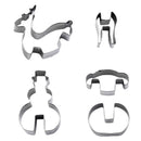 8Pcs Stainless Steel 3D Christmas Cookie Cutters Xmas Cake Mould Cutter Baking Set