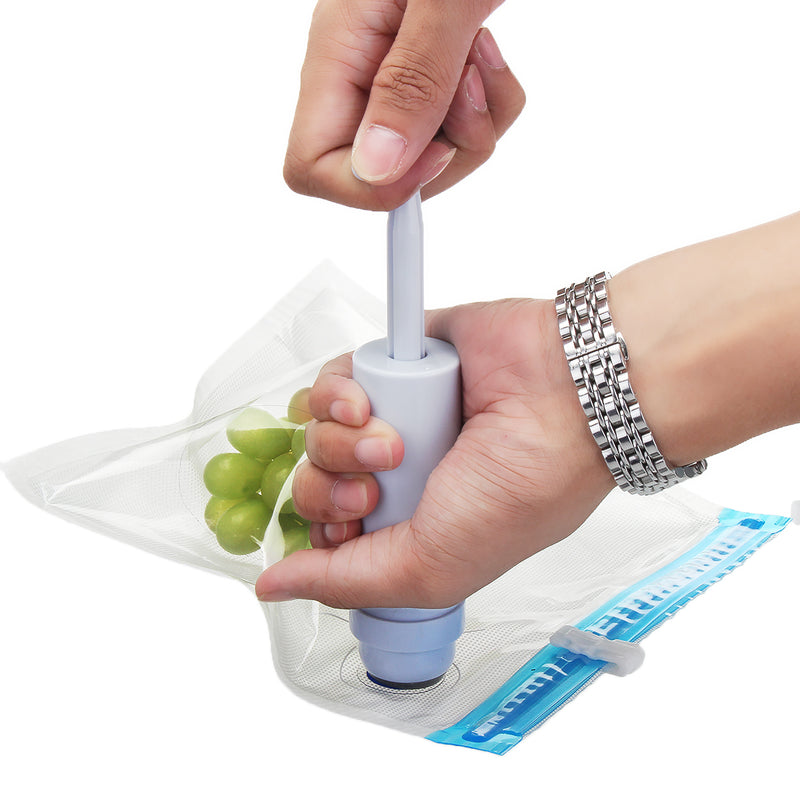 38Pcs Reusable Food Vacuum Sealing Bag Label Packaging Storage Saver Bags with Manual Vacuum Pump