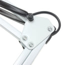 Flexible Swing Arm Clamp Mount Lamp Office Studio Home E27/E26 White Table Desk Light AC85-265V