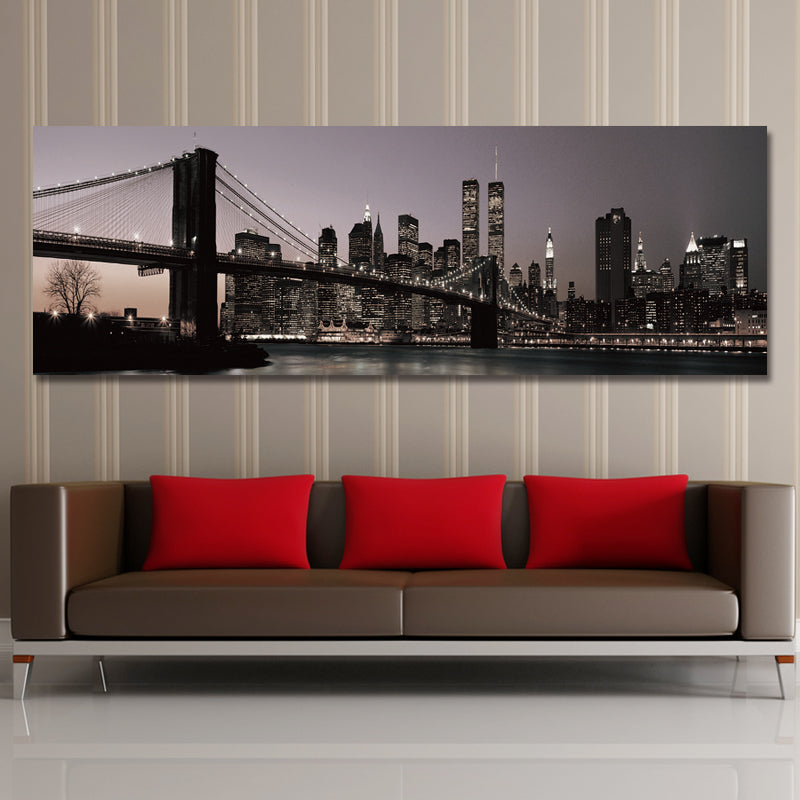 DYC 10977 Single Spray Oil Paintings Bustling City Building Scenery For Home Decoration Paintings Wall Art