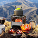 FREE SOLDIER Outdoor Foldable BBQ Grill Barbecue Cooking Stove Wood Burner Furnace Camping Picnic