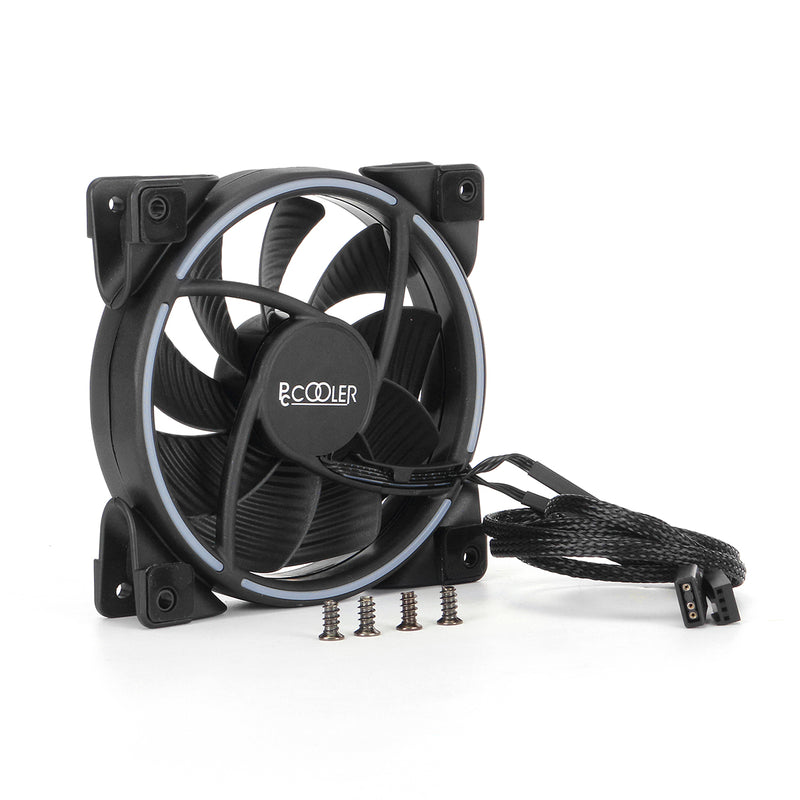 PCCOOLER DC 12V RGB Adjustable LED Light PWM CPU Cooling Fan Cooler Heatsink