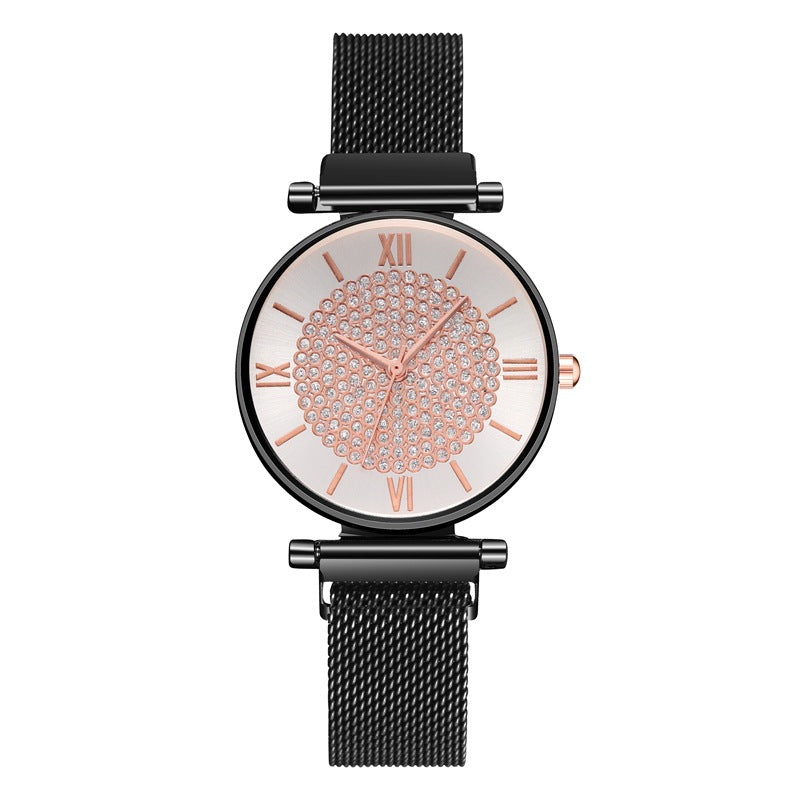 DEFFRUN A326 Star Simple Starry Decoration Casual Style Women Watch Quartz Wrist Watch