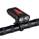 XANES DL07 1800LM 2*L2 4400mAh Rechargeable Battery Indicator Bike Light