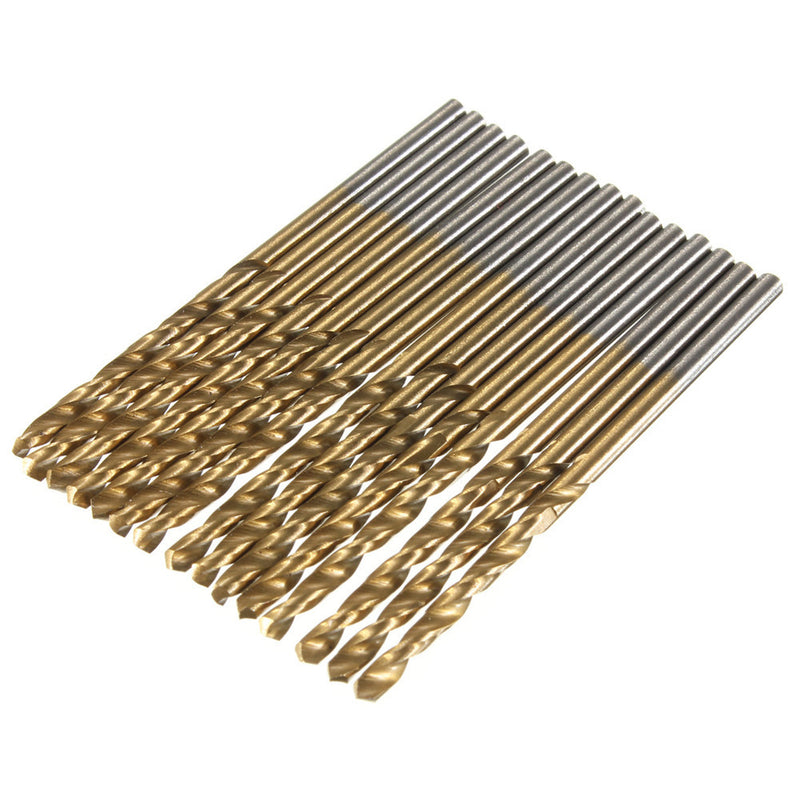 99pcs 1.5mm - 10mm Titanium Coated High Speed Steel Drill Bit Set Manual Twist Drill Bits