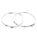 15cm/6" Flexible Aluminum Foil Air Ducting Dry Ventilation Hose Adapter For Kitchen with Clamps