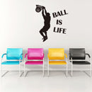 1PC Hot Sale Wallpaper Ball Is Life Playing Basketball Sport Wall Sticker for Kids Rooms Mural Decor