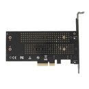 JEYI SK9 M.2 NVMe SSD Adapter NGFF to PCIE3.0 X4 X8 X16 Aluminum Cover Cooling Fan Dual Interface