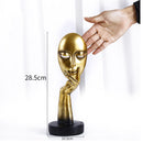 Modern Women Face Mask Ornament Figure Statue Resin Sculpture Thinker Desk Decor Decorations