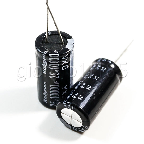 10Pcs Radial Electrolytic Capacitor 25V 10000UF 105C