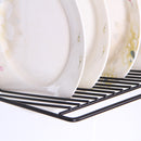 Foldable Kitchen Black Wall Hanging Dish Storage Shelf Organizer Rack Holder NO Drill for Space Saving