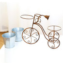 Iron Bicycle Plant Pot Stand Art Outdoor Indoor Garden Table Flower Rack Home Decorations