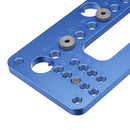 Blue Aluminum Alloy Knob and Pull Cabinet Hardware Jig Adjustable Door Drawer Handle Knob Pull Drill Template Woodworking Tool