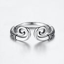 Golden Hoop Monkey King Antique Silver Adjustable Matching Ring for Couples