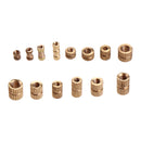 Suleve MXBN5 400Pcs M2/M3/M4/M5 Knurled Brass Round Female Thread Knurled Nuts Round Insert Embedment Nut Assortment Set