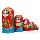 6Pcs/Set Russian Nesting Dolls Hand Painted Matryoshka Babushka Kids Toy Gift Decorations