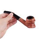 Classical Detachable Wooden Smoking Water Pipe Bearded Easy to Clean